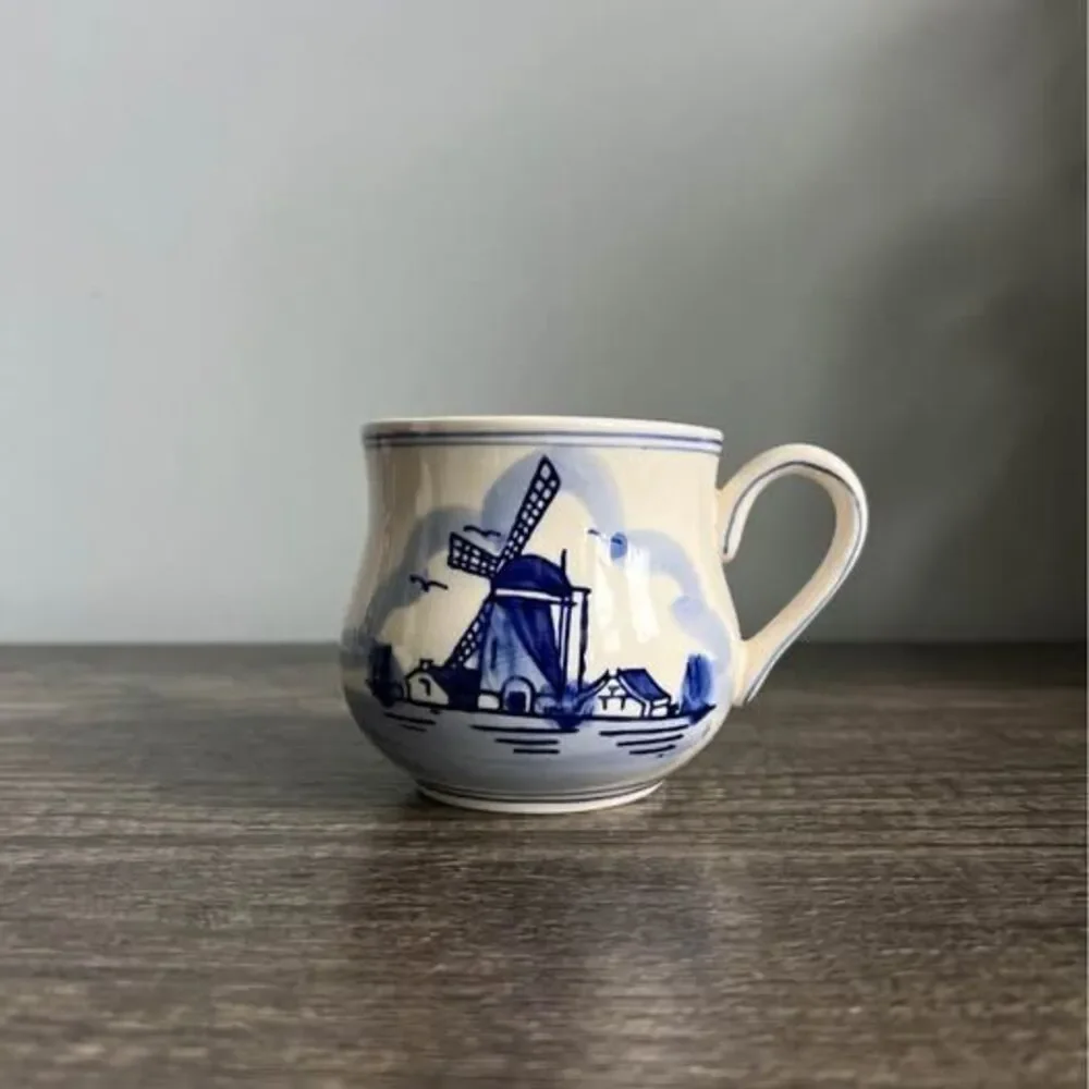 Vintage Blue and White Delft Mug